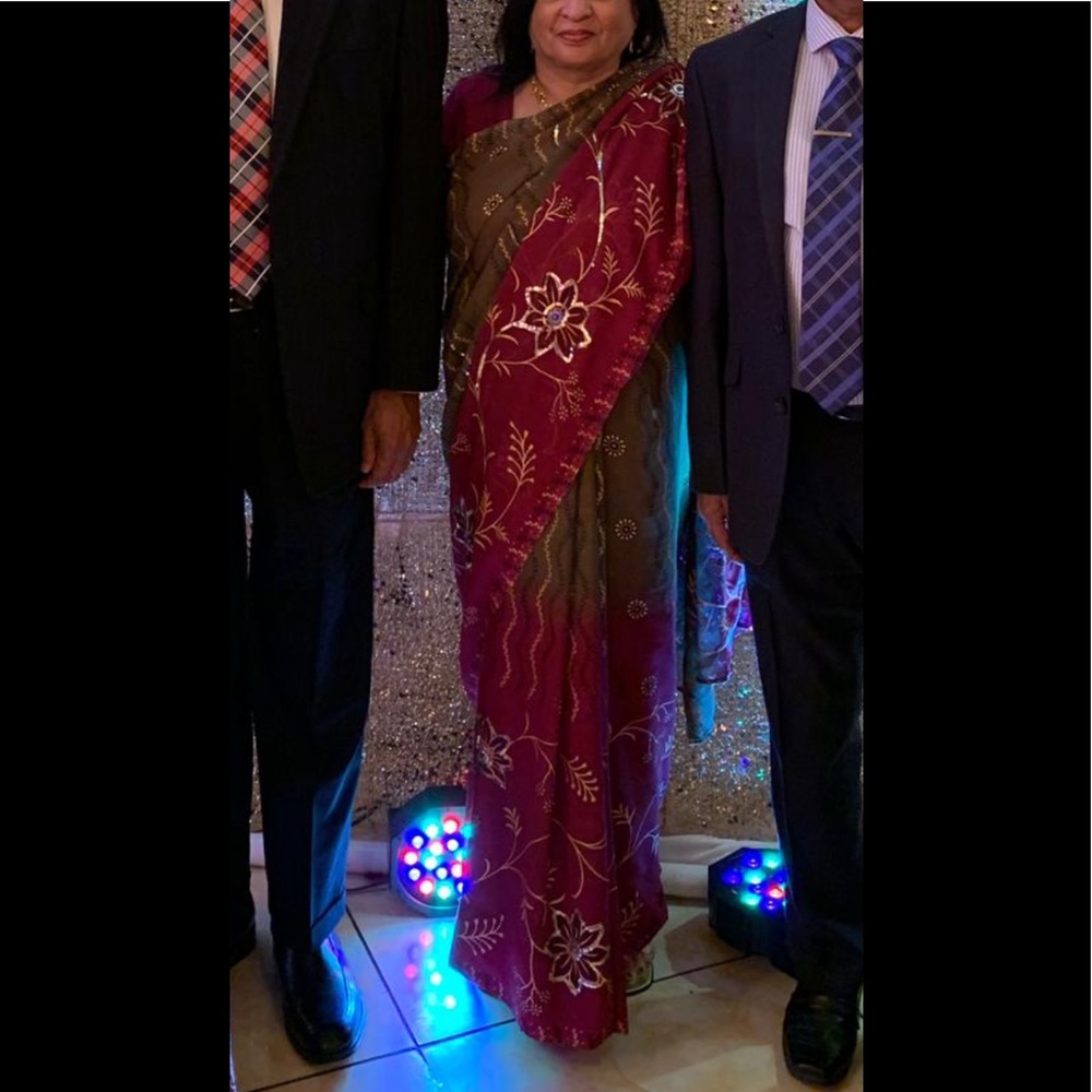 Indian Sari/Saree with Blouse and Skirt